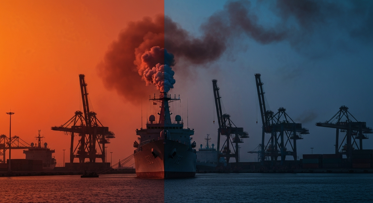 伊朗最大軍艦「馬克蘭號」遭攻擊 衛星影像顯示港口冒出濃煙 伊朗最大軍艦「馬克蘭號」遭攻擊 衛星影像顯示港口冒出濃煙