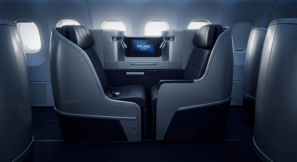 聯合航空推新「北極星工作室」商務艙 座位空間擴增25% 聯合航空推新「北極星工作室」商務艙 座位空間擴增25%