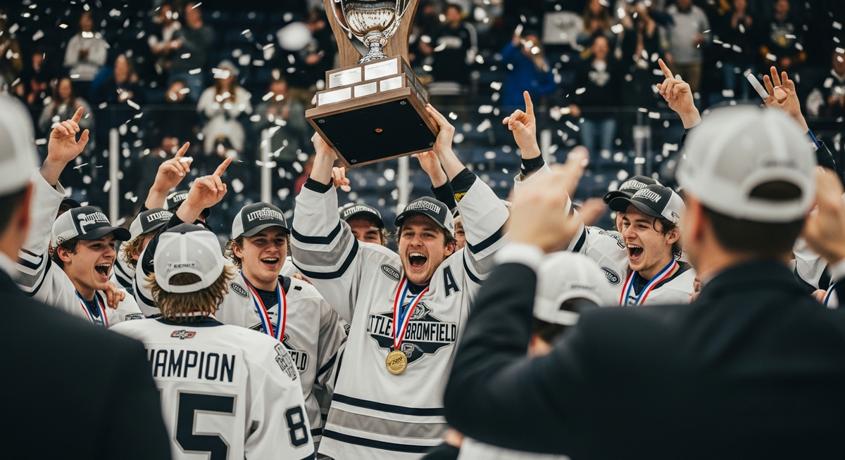 Littleton/Bromfield 男子冰球隊首闖決賽,勇奪第四區冠軍 Littleton/Bromfield 男子冰球隊首闖決賽,勇奪第四區冠軍