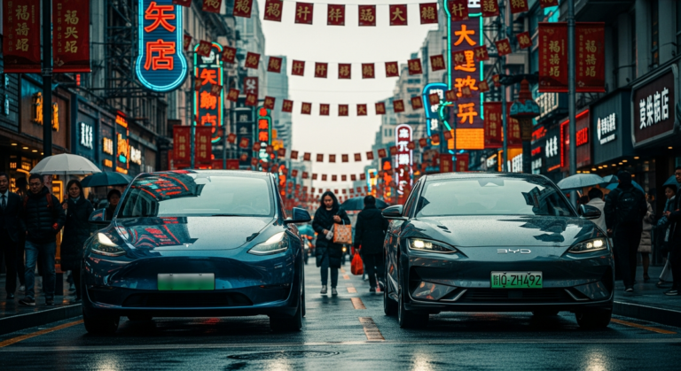 中國電動車市場競爭白熱化 BYD銷量大跌 Tesla面臨挑戰