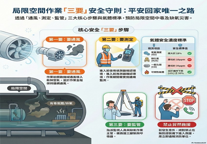 天氣回暖增作業風險 中市勞工局辦局限空間防災宣導 強化勞工安全意識 天氣回暖增作業風險 中市勞工局辦局限空間防災宣導 強化勞工安全意識