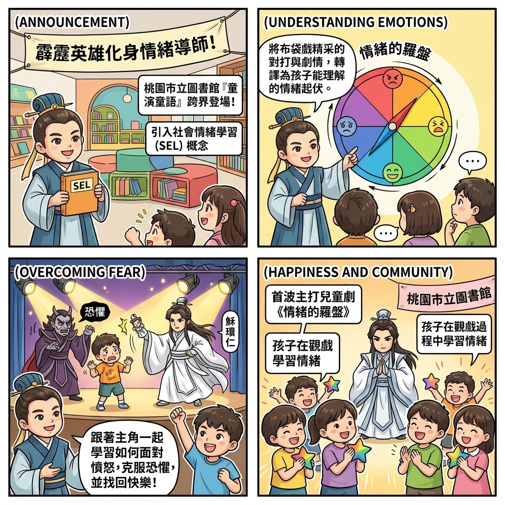 霹靂英雄化身情緒導師!桃園圖書館「童演童語」跨界登場 霹靂英雄化身情緒導師!桃園圖書館「童演童語」跨界登場