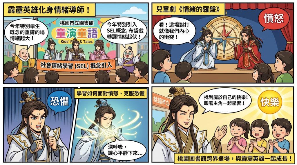 霹靂英雄化身情緒導師!桃園圖書館「童演童語」跨界登場 霹靂英雄化身情緒導師!桃園圖書館「童演童語」跨界登場
