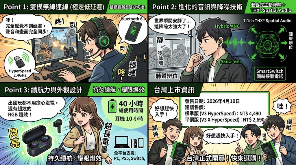 Razer 發表全新 Hammerhead V3 HyperSpeed 真無線電競耳機:極速低延遲、混合式降噪全台開賣 Razer 發表全新 Hammerhead V3 HyperSpeed 真無線電競耳機:極速低延遲、混合式降噪全台開賣