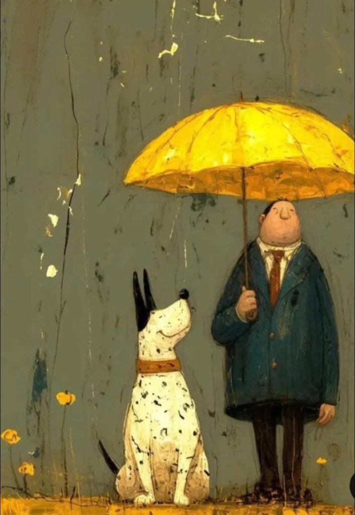 《雨中有影》 幸福,是有人(與毛孩)陪你一起走在雨中。 《雨中有影》 幸福,是有人(與毛孩)陪你一起走在雨中。