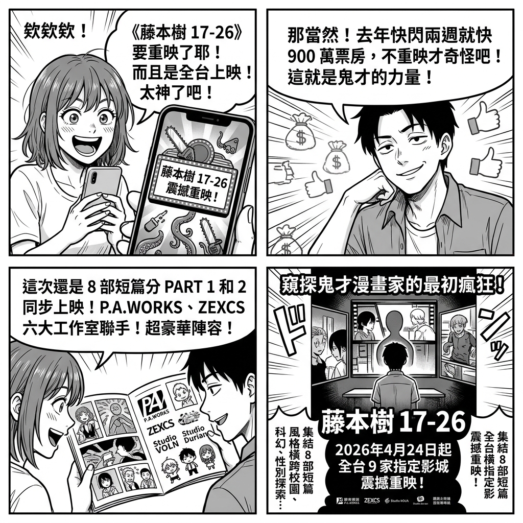 《鏈鋸人》作者神作回歸!《藤本樹 17-26》2 週狂掃 900 萬票房 《鏈鋸人》作者神作回歸!《藤本樹 17-26》2 週狂掃 900 萬票房