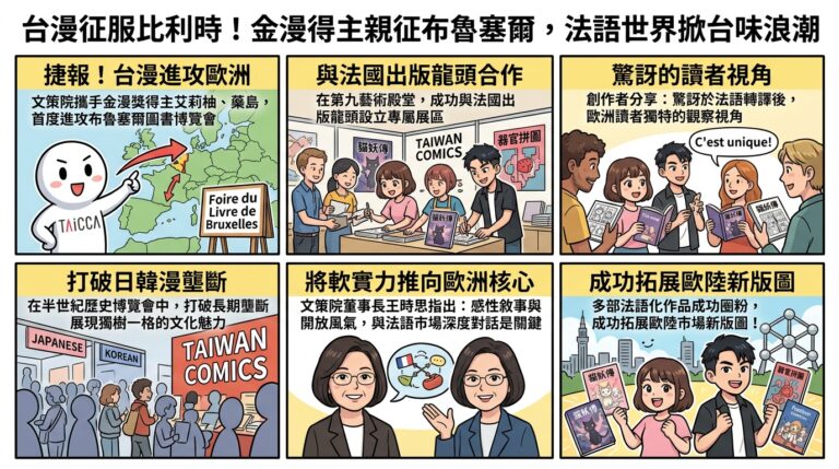台漫征服比利時！金漫得主親征布魯塞爾，法語世界掀台味浪潮
