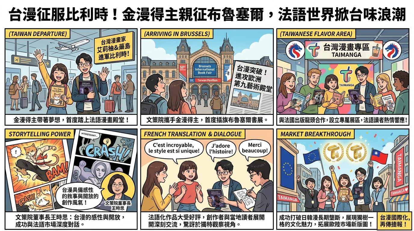 台漫征服比利時！金漫得主親征布魯塞爾，法語世界掀台味浪潮