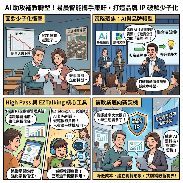 AI 助攻補教轉型！易晨智能攜手康軒，打造品牌 IP 破解少子化