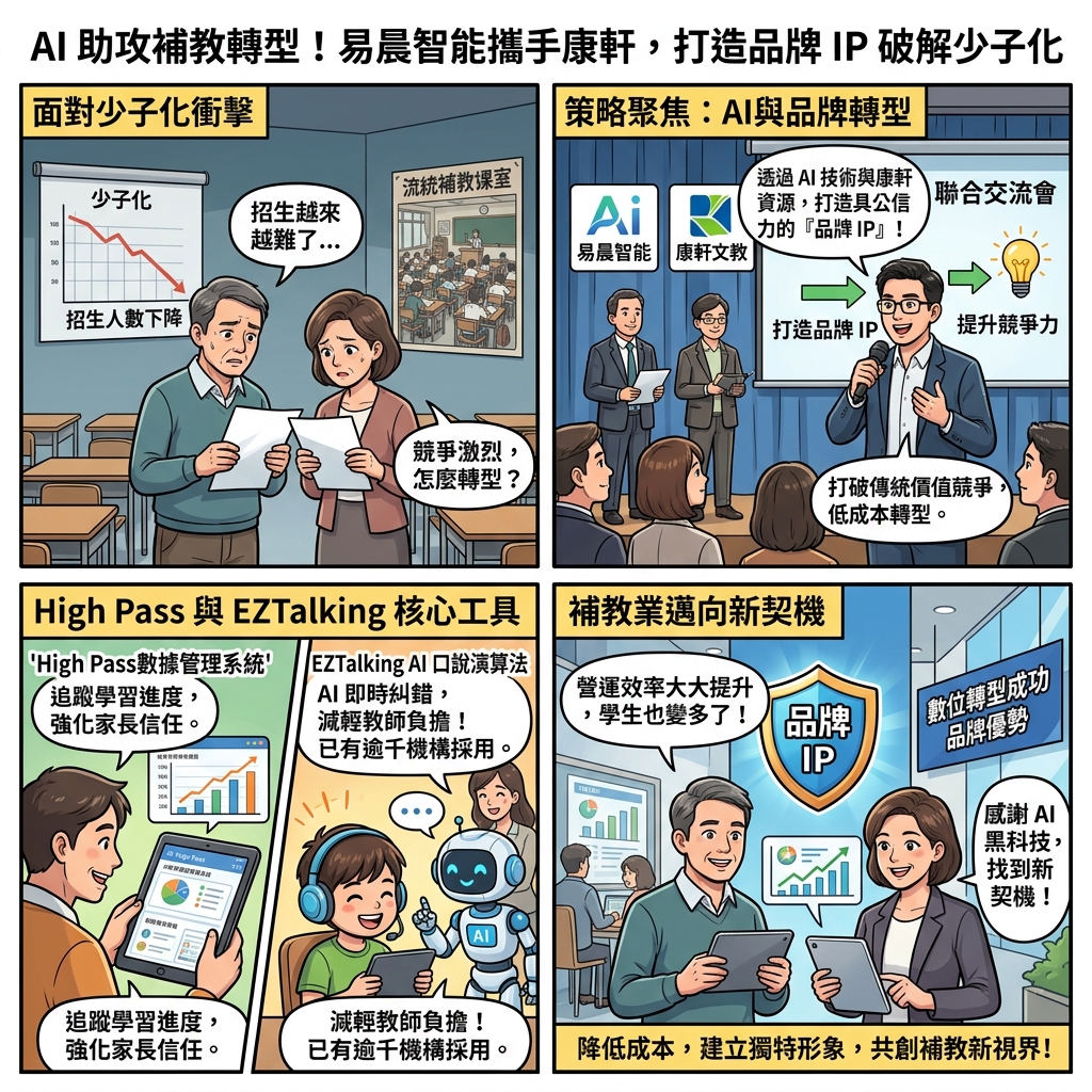 AI 助攻補教轉型！易晨智能攜手康軒，打造品牌 IP 破解少子化