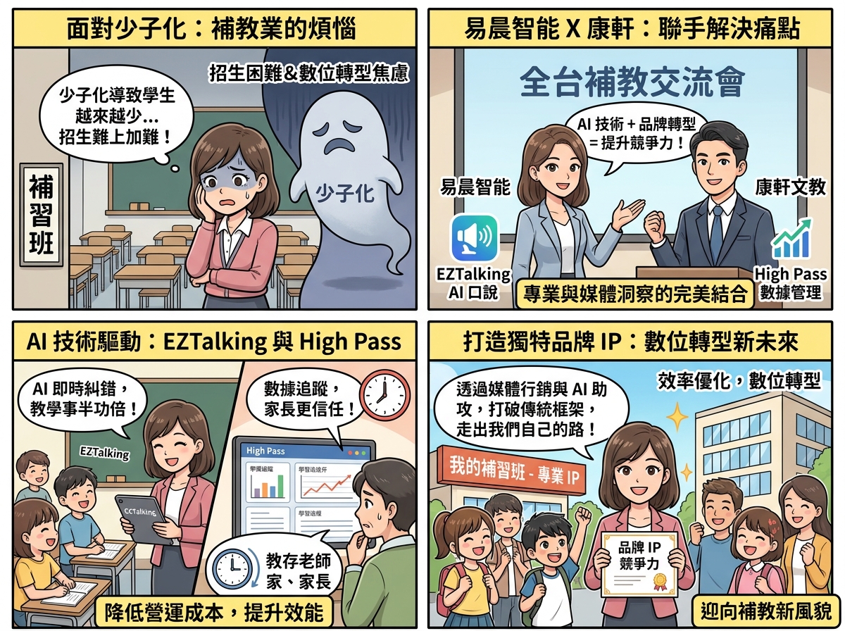 AI 助攻補教轉型！易晨智能攜手康軒，打造品牌 IP 破解少子化