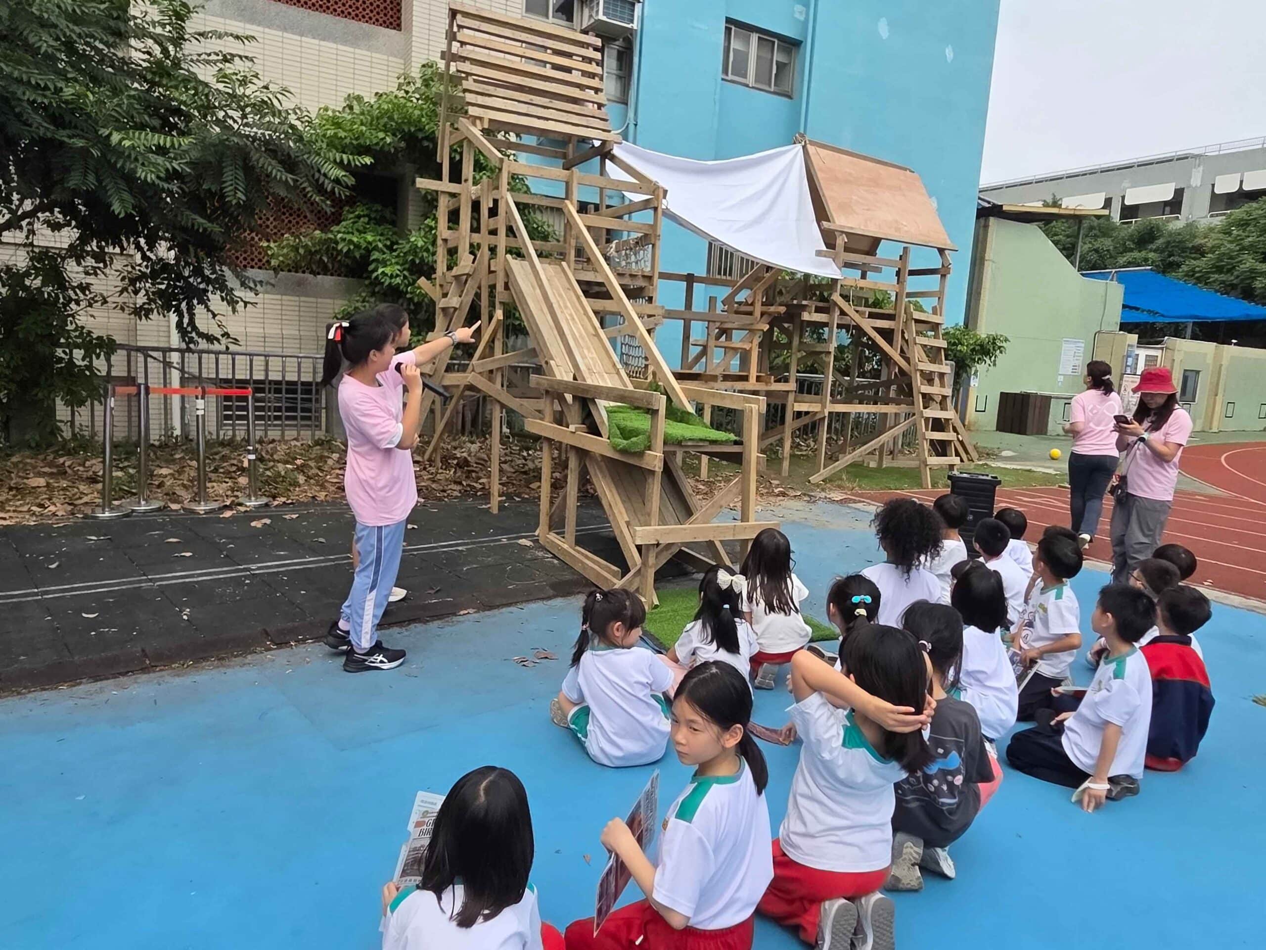 從喊熱到行動 市大附小學生打造涼感樹屋為校園降溫 從喊熱到行動 市大附小學生打造涼感樹屋為校園降溫