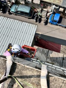 新北市板橋區公寓外牆磁磚空心拆除工程施工