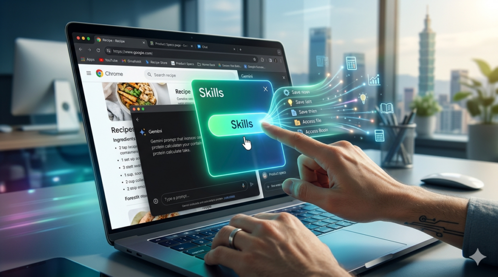 Chrome內建AI技能進化!常用Gemini指令可一鍵存取 Chrome內建AI技能進化!常用Gemini指令可一鍵存取