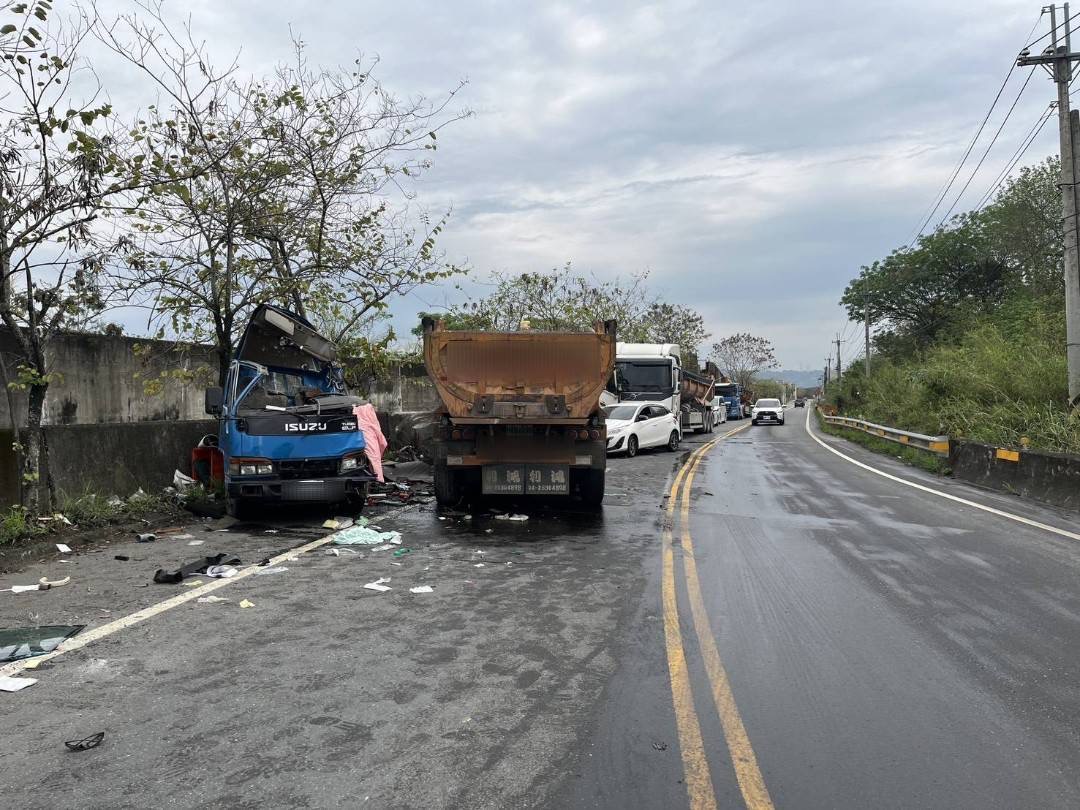 竹山鎮砂石車產業道路　發生一起砂石車肇事之交通事故