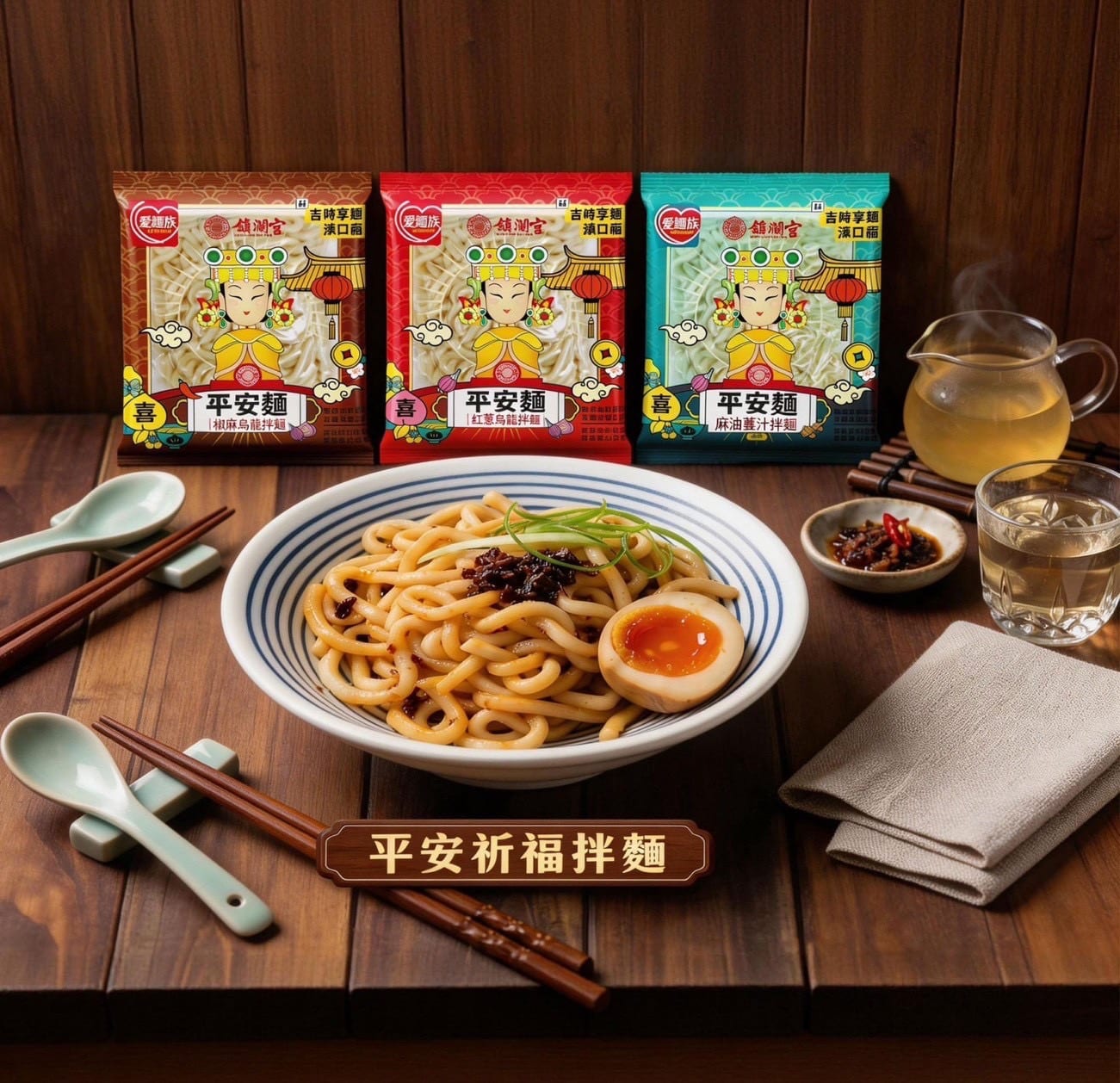 4/3～4/6搶攻百萬人潮商機 愛麵族聯名「平安麵」進駐大甲遶境市集！