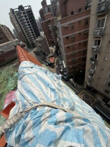 桃園市桃園區社區外牆瓦片拆除後防水施工