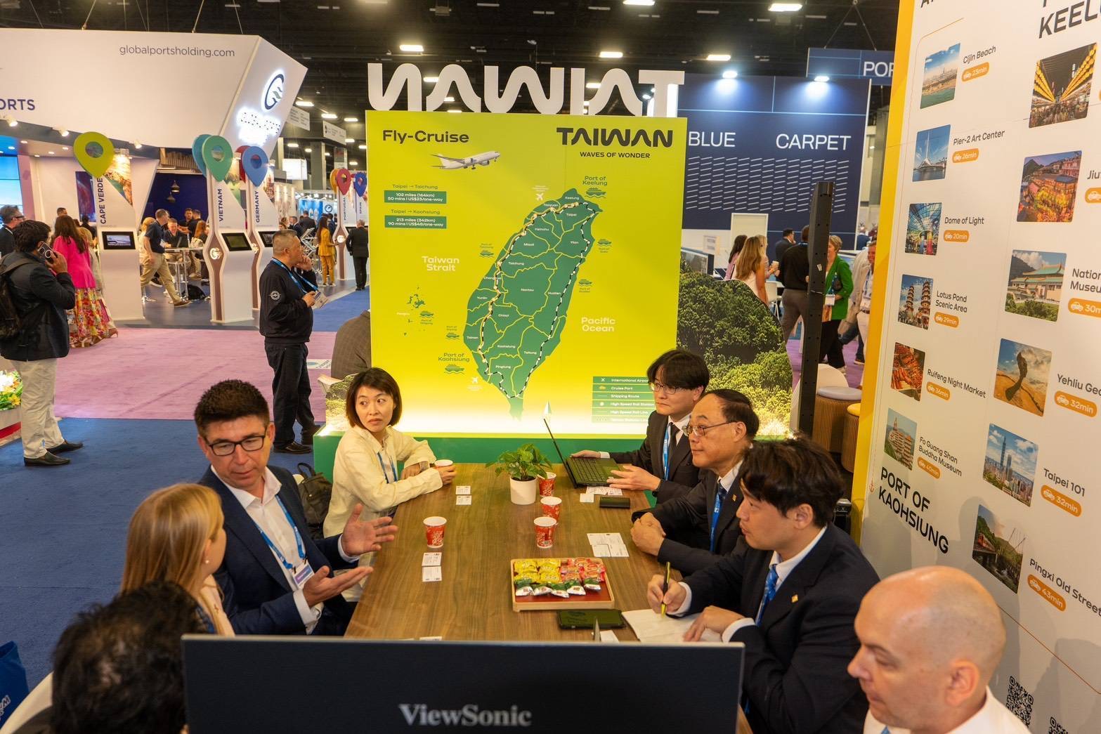 港務公司董事長周永暉親率隊赴美傳捷報 國際郵輪加碼來臺璽 寶郵輪2028年環島布局六大港口 港務公司董事長周永暉親率隊赴美傳捷報 國際郵輪加碼來臺璽 寶郵輪2028年環島布局六大港口