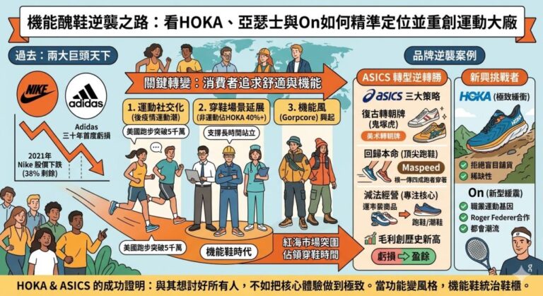 機能醜鞋逆襲之路：看HOKA、亞瑟士與On如何精準定位並重創運動大廠