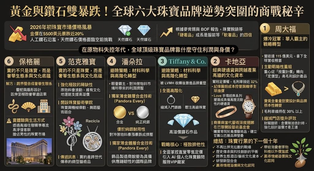 黃金與鑽石雙暴跌!全球六大珠寶品牌逆勢突圍的商戰秘辛 黃金與鑽石雙暴跌!全球六大珠寶品牌逆勢突圍的商戰秘辛
