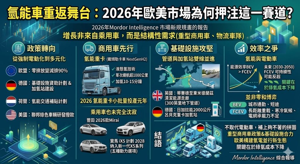 氫能車重返舞台:2026年歐美市場為何押注這一賽道? 氫能車重返舞台:2026年歐美市場為何押注這一賽道?