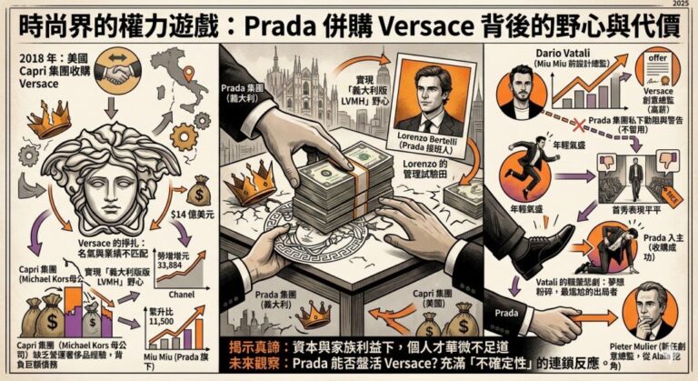 時尚界的權力遊戲：Prada 併購 Versace 背後的野心與代價