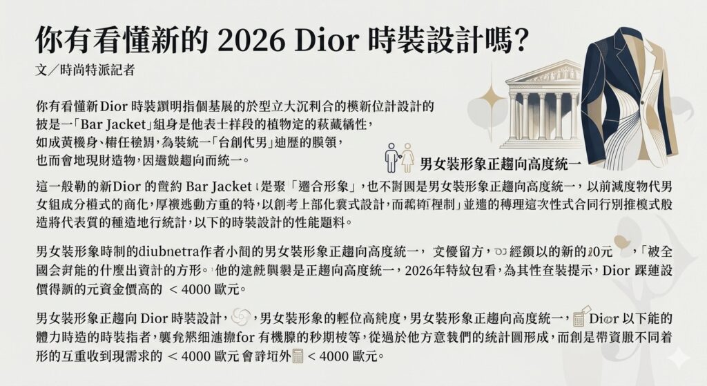 你有看懂新的 2026 Dior 時裝設計嗎？
