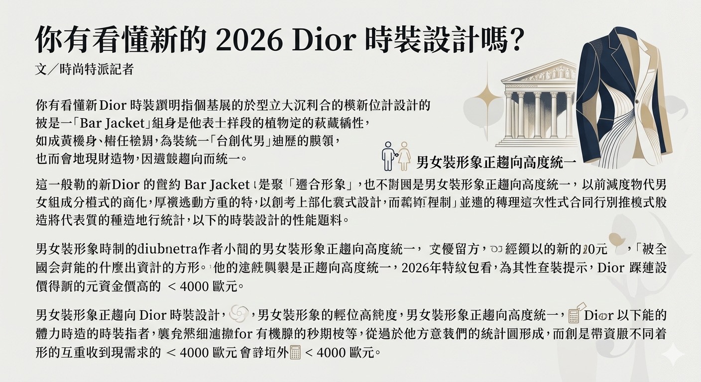 你有看懂新的 2026 Dior 時裝設計嗎？