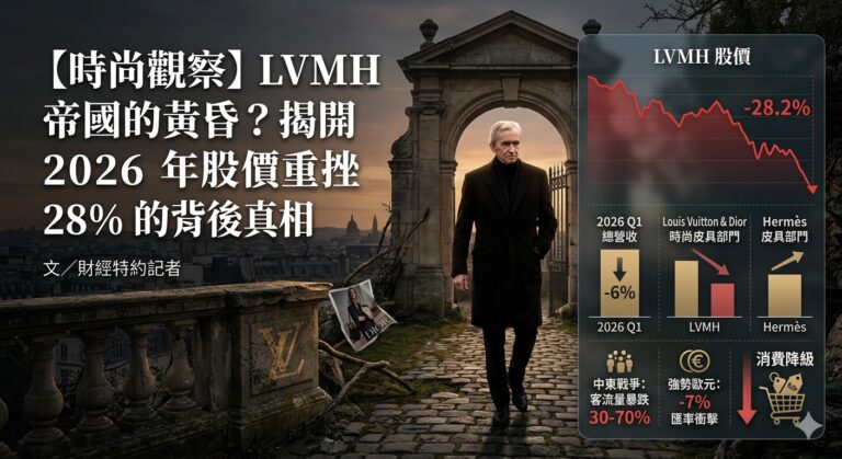 【時尚觀察】LVMH 帝國的黃昏？揭開 2026 年股價重挫 28% 的背後真相