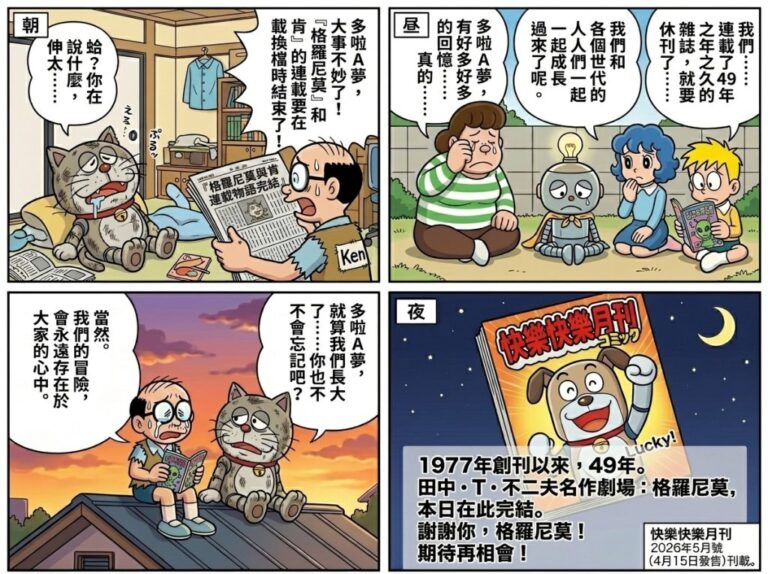 一個時代的結束！《哆啦A夢》雜誌連載畫下句點