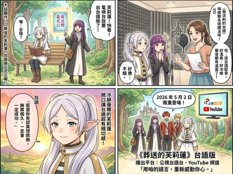 敲碗成功！《葬送的芙莉蓮》台語版正式開播 驚喜配音重現勇者小隊冒險感淚時刻