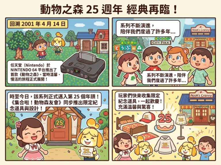 經典再臨！《動物之森》迎來 25 週年，《集合啦！動物森友會》同步推出限定紀念道具與設計