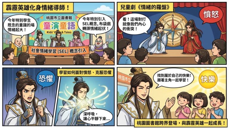 霹靂英雄化身情緒導師！桃園圖書館「童演童語」跨界登場