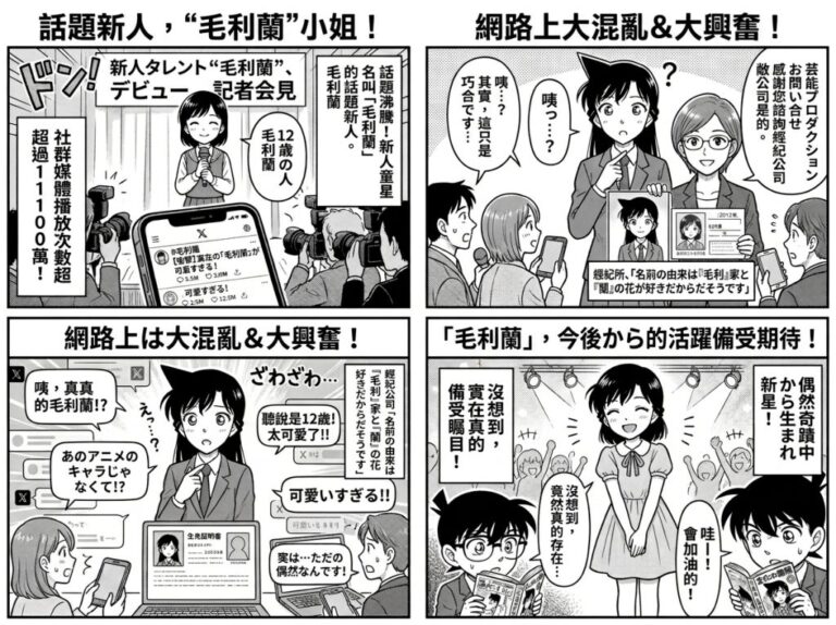日本童星撞名《柯南》女主角「毛利蘭」爆紅 經紀公司：爸媽沒看過動漫