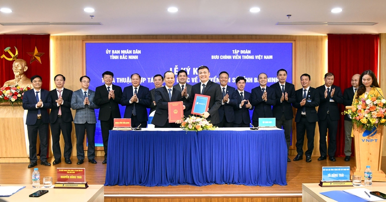 VNPT與北寧省4月2日完成2026至2030年戰略合作簽署，合作範圍涵蓋5G、資料平台與企業支援系統。圖 / 越南政府新聞網