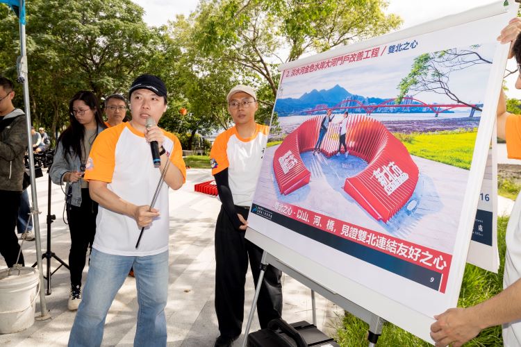 串聯雙北水岸生活圈 淡水金色水岸自行車廊帶再升級 6 《圖說》新北市府持續推動金色水岸五大區段優化工程,打造國際級河岸自行車觀光廊帶。〈高灘處提供〉