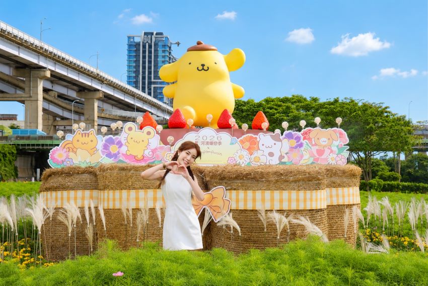 濱蝶戀季漫舞花間倒數6天 白晝賞遊體驗兩樣情 60 《圖說》布丁狗陪伴大家漫舞花間-「花間甜夢.幸福層疊」。〈高灘處提供〉