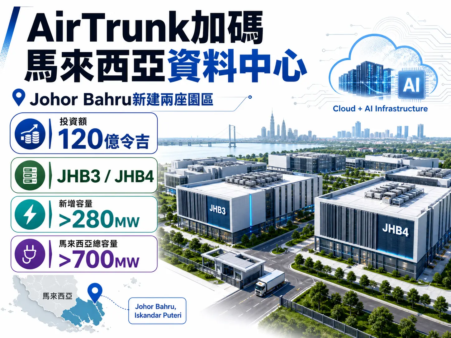 AirTrunk加碼馬來西亞資料中心