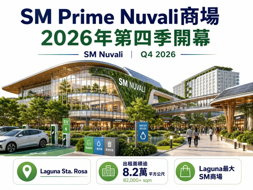 SM Prime菲律賓Nuvali商場年底開幕 SM Prime菲律賓Nuvali商場年底開幕