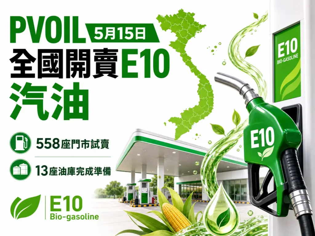 PVOIL越南5月中旬推E10汽油 PVOIL越南5月中旬推E10汽油
