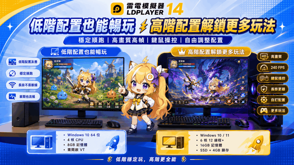 《雷電模擬器LDPlayer》宣布全面支援「安卓14」系統,大幅提升電腦與手遊整體效能與穩定性 33 %E5%9C%964%EF%BC%9A%E4%BD%8E%E9%9A%8E%E9%A0%86%E8%B7%91%EF%BC%8C%E9%AB%98%E9%9A%8E%E5%85%A8%E9%96%8B%EF%BC%8C%E6%89%8B%E9%81%8A%E9%AB%94%E9%A9%97%E5%85%A8%E9%9D%A2%E5%8D%87%E7%B4%9A