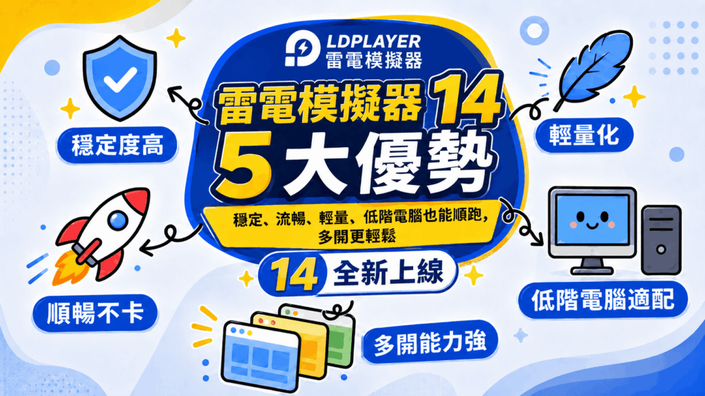 《雷電模擬器LDPlayer》宣布全面支援「安卓14」系統,大幅提升電腦與手遊整體效能與穩定性 34 %E5%9C%965%EF%BC%9A%E7%94%A8LDPlayer 14%E7%8E%A9%E6%89%8B%E9%81%8A%EF%BC%8C%E7%A9%A9%E5%AE%9A%E3%80%81%E5%A4%9A%E9%96%8B%E3%80%81%E6%93%8D%E6%8E%A7%E5%85%A8%E9%9D%A2%E5%8D%87%E7%B4%9A