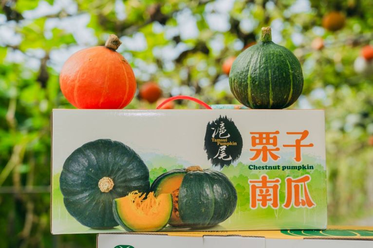 全國最多南瓜加工品農會再創新 淡水新品餅乾搶攻健康商機 28 《圖說》淡水農會超市推出栗子南瓜禮盒早鳥預訂優惠活動。〈農業局提供〉