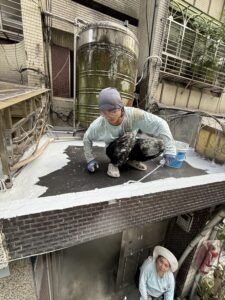 台北市大安區公寓外牆磁磚空心拆除露台防水工程施工