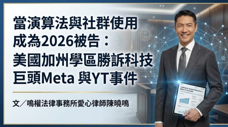 當演算法與社群使用成為2026被告：美國加州學區勝訴科技巨頭Meta 與YT事件