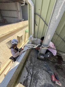 桃園市大溪區透天外牆排水管安裝工程施工
