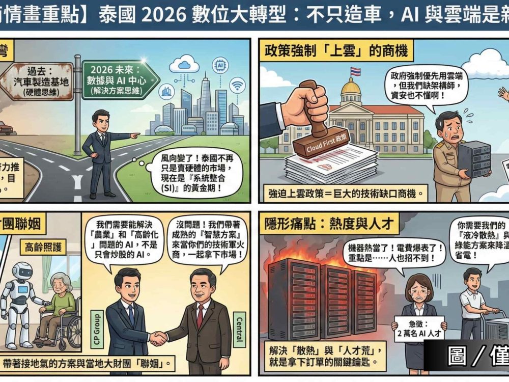 泰國：2026數位經濟藍圖出爐，AI與雲端成新「國策」